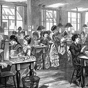 Women working in the main (telegraph) instrument room, Post Office Telegraph Headquarters
