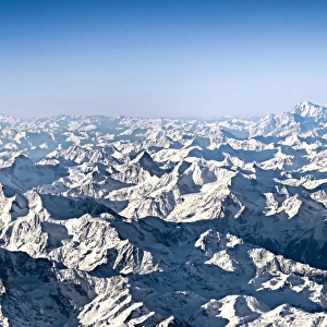 Aerial view of the Pennine Alps
