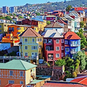 Colourful buildings, Vailparaso, Chile