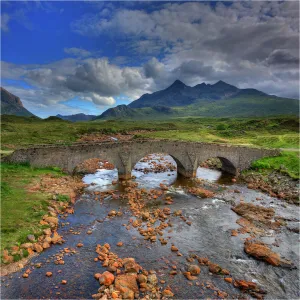 The historic bridge at Sligachan, Isle of Skye, Inner Hebrides, Scotland