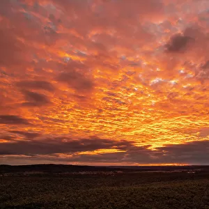 Orange sunset clouds