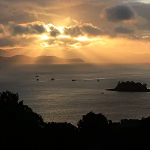 Sunset over Whitsunday Passage from One Tree Hill