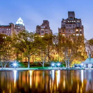 Upper East Side skyline at dusk