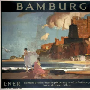 Bamburgh, LNER poster, 1925