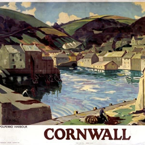 Cornwall - Polperro Harbour, GWR poster, 1923-1947