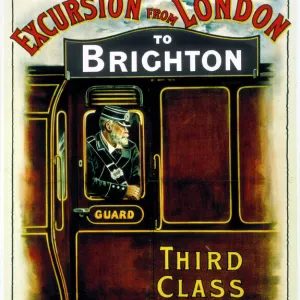 Excursion from London to Brighton, LBSCR poster, 1901