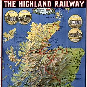 The Highland Railway, poster, 1920