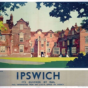 Ipswich: Christchurch Mansion, LNER poster, 1923-1947