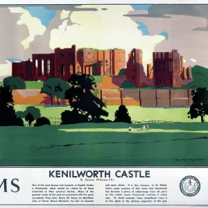 Kenilworth Castle, LMS poster, 1929