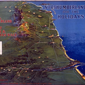 Northumberland for the Holidays, NER poster, 1920