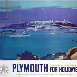 Plymouth for Holidays, GWR / SR poster, 1936