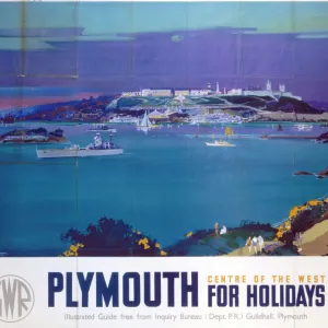 Plymouth for Holidays, GWR / SR poster, 1936