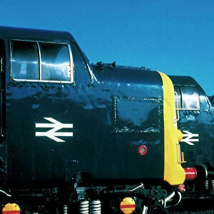 A row of Class 55 Deltic diesel locomotives built by English Electric in 1961-1962