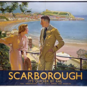 Scarborough - Its Quicker By Rail, LNER poster, 1923-1947