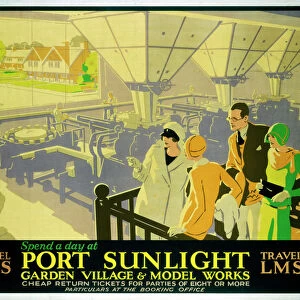 Spend a Day at Port Sunlight, LMS poster, c 1930s