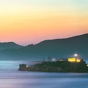 Alcatraz island at sunset, San Francisco