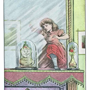 Alice Entering the Mirror in Through the Looking-Glass