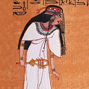 Ancient Egpytian woman, Ancient Egpytian, long braided hair, white dress, fashion, Art