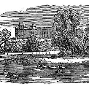 Antique illustration of Windsor castle