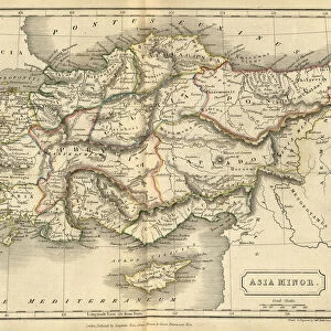 Antique map of Ancient Asia Minor