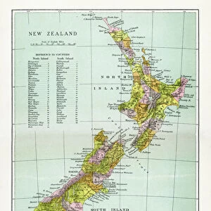 Antique Map of New Zealand