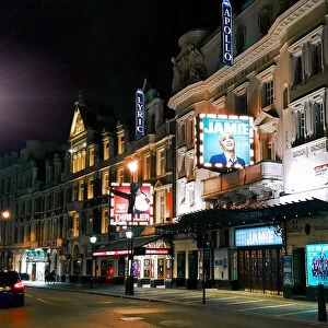 The Apollo Theatre and the Lyric Theater in the West End on Shaftesbury Avenue in
