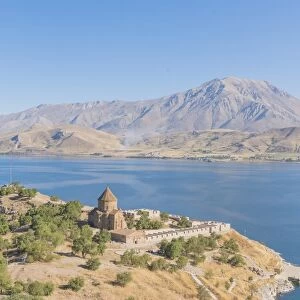 The Armenian Cathedral Church of the Holy Cross in Akdamar Island in Van Lake, Turkey