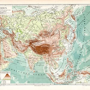 Asia geological map 1895