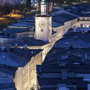 Austria, Salzburg, Town hall at night