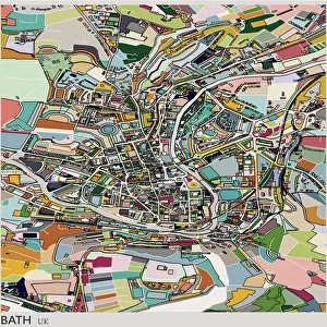 Bath city of UK, art map