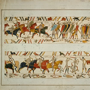 Bayeux Tapestry Scene - King Harolds brothers Gyrth and Leofwine are killed