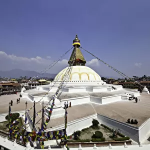 Boudhanath Buddhist Stupa in Kathmandu, Nepal