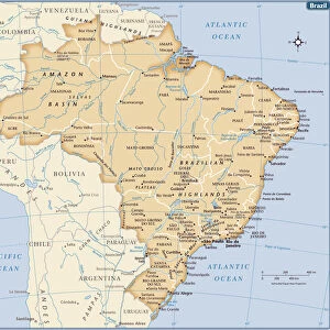 Brazil country map