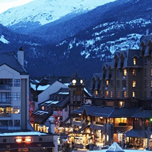 Canada, British Columbia, Whistler Village and mountains