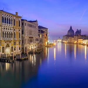 Canal Grande sunrise of Accademias bridge. Venice, Italy