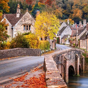 Castle Combe in Wiltshire, England in the Autumn