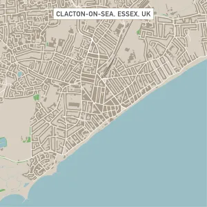 Clacton-on-Sea Essex UK City Street Map