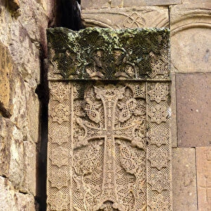 Cross stone / khachkar, Goshavank monastery, Armenia