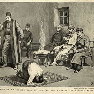 Detention of Nr Robert Barr at Seleucia, Scene in the customs house, 1898, 19th Century