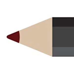 Digital illustration of brown graphite pencil with eraser
