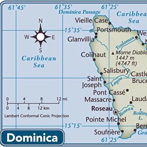Dominica country map
