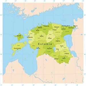 Estonia Vector Map
