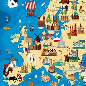 Europe Cartoon map