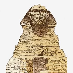 Illustration of the Great Sphinx of Giza