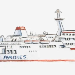 Illustration of a passenger ferry