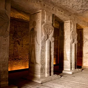 Inside the Temple of Nefertari, Abu Simbel, Egypt