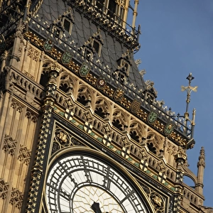 Intricate Clock Face Of Big Ben, London, England
