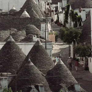 Italy, Puglia, Alberobello, Trulli houses