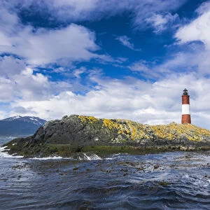 Lighthouse on Island in Beagle Channel, Ushuaia, Tierra del Fuego, Argentina