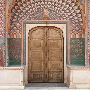 Lotus door at Jaipur City Palace, Rajasthan, India